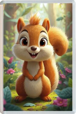 Cute Squirrel - Fun Jumbo Fridge Magnet