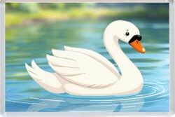 Cute Swan - Fun Jumbo Fridge Magnet