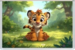 Cute Tiger - Fun Jumbo Fridge Magnet