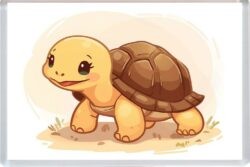 Cute Tortoise - Fun Jumbo Fridge Magnet