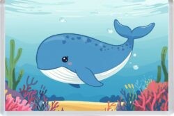 Cute Whale - Fun Jumbo Fridge Magnet