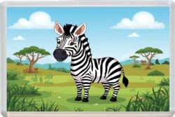 Cute Zebra - Fun Jumbo Fridge Magnet