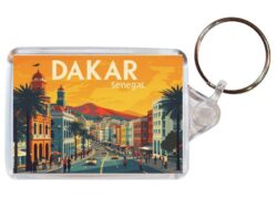 Dakar - Senegal - Artistic Double Sided Large Keyring 26S1