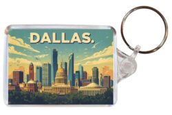 Dallas - USA - Artistic Double Sided Large Keyring 26US1