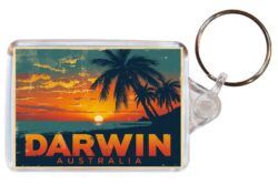 Darwin - Australia - Artistic Double Sided Large Keyring 26A1