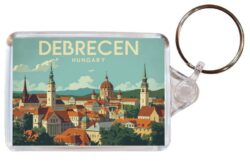 Debrecen - Hungary - Artistic Double Sided Large Keyring 26H1