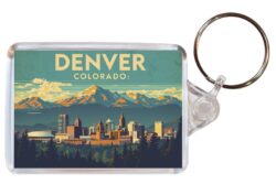 Denver - USA - Artistic Double Sided Large Keyring 26US1