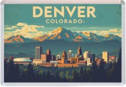 Denver - USA - Artistic Jumbo Fridge Magnet 26US1