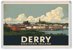 Derry - Northern Ireland - Artistic Jumbo Fridge Magnet 26S1