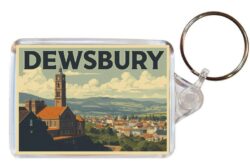 Dewsbury - Yorkshire - Artistic Double Sided Large Keyring 26E1