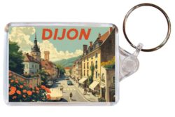 Dijon - France - Artistic Double Sided Large Keyring 26F1