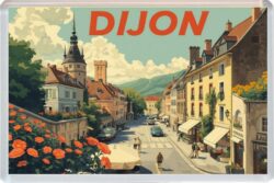 Dijon - France - Artistic Jumbo Fridge Magnet 26F1