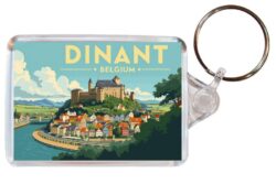 Dinant - Belgium - Artistic Double Sided Large Keyring 26B1