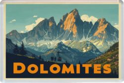 Dolomites - Italy - Artistic Jumbo Fridge Magnet 26I1