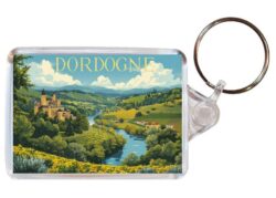 Dordogne - France - Artistic Double Sided Large Keyring 26F1