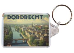 Dodrecht - Netherlands - Artistic Double Sided Large Keyring 26H1