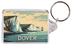 Dover - Kent - Artistic Double Sided Large Keyring 26E1