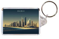 Dubai - UAE - Artistic Double Sided Large Keyring 26UAE1