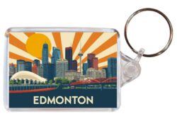 Edmonton - Canada - Artistic Double Sided Large Keyring 26C1