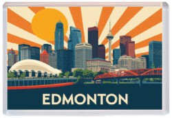 Edmonton - Canada - Artistic Jumbo Fridge Magnet 26C1