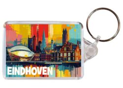Eindhoven - Netherlands - Artistic Double Sided Large Keyring 26H1