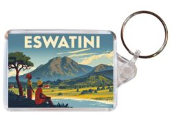 Eswatini - Artistic Double Sided Large Keyring 26E1