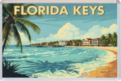 Florida Keys - USA - Artistic Jumbo Fridge Magnet 26US1