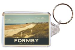 Formby - Merseyside - Artistic Double Sided Large Keyring 26E1