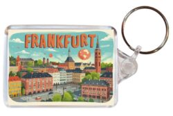 Frankfurt - Germany - Artistic Double Sided Large Keyring 26F1