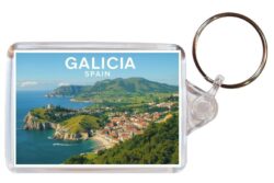 Galicia - Spain - Artistic Double Sided Large Keyring 26S1