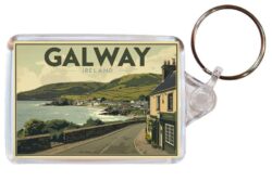 Galway - Ireland - Artistic Double Sided Large Keyring 26I1