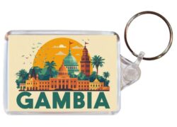 Gambia - Artistic Double Sided Large Keyring 26G1