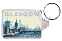 Glasgow - Scotland - Artistic Double Sided Large Keyring 26S1