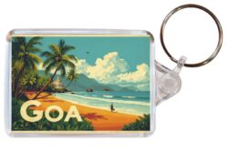Goa - India - Artistic Double Sided Large Keyring 26I1