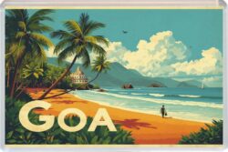 Goa - India - Artistic Jumbo Fridge Magnet 26I1