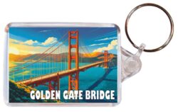 Golden Gate Bridge - USA - Artistic Double Sided Large Keyring 26US1