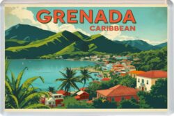 Grenada - Caribbean - Artistic Jumbo Fridge Magnet 26C1