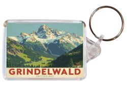 Grindelwald - Switzerland - Artistic Double Sided Large Keyring 26S1