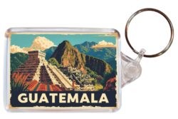Guatemala - Artistic Double Sided Large Keyring 26G1