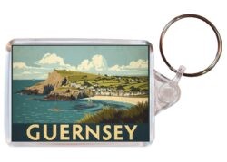 Guernsey - Channel Islands - Artistic Double Sided Large Keyring 26CI1