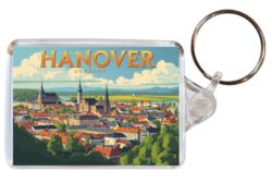 Hanover - Germany - Artistic Double Sided Large Keyring 26F1