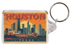 Houston - USA - Artistic Double Sided Large Keyring 26US2