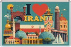 I Love Iran - Artistic Jumbo Fridge Magnet 26I2