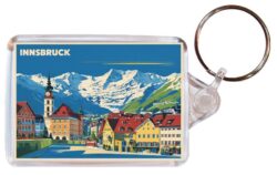 Innsbruck - Austria - Artistic Double Sided Large Keyring 26A1