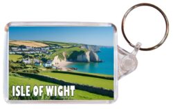 Isle of Wight - Hampshire - Artistic Double Sided Large Keyring 26E1