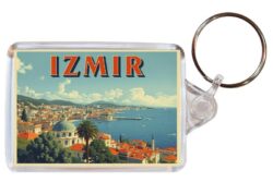 Izmir - Turkey - Artistic Double Sided Large Keyring 26T1