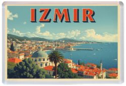 Izmir - Turkey - Artistic Jumbo Fridge Magnet 26T1