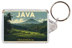 Java - Indonesia - Artistic Double Sided Large Keyring 26I1