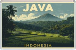 Java - Indonesia - Artistic Jumbo Fridge Magnet 26I1