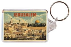 Jerusalem - Israel - Artistic Double Sided Large Keyring 26I1